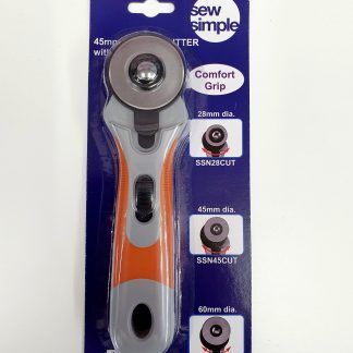 Sew Simple single 45mm rotary cutter with blade, Bright Quilting