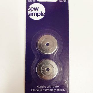 Sew Simple Pack of 2 28mm rotary cutting blades, Bright Quilting