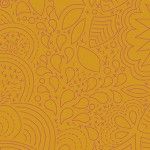 Alison Glass 2020 Sunprint Range Stitched Penny, drawn designs on burnt orange, Bright Quilting