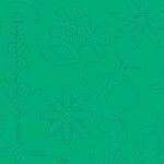 Alison Glass 2020 Sunprint Range Embroidery Turtle, drawn designs in Bright Green, Bright Quilting