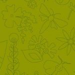 Alison Glass 2020 Sunprint Range Embroidery Olive, drawn designs in Olive Green, Bright Quilting