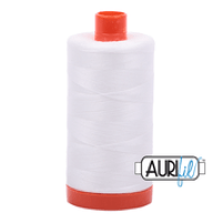 Aurifil 100% Cotton Thread 2021 Natural White, Bright Quilting