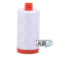 Aurifil 100% Cotton Thread 2024 White, Bright Quilting