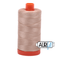 Aurifil 100% Cotton Thread 2314 Taupe, Bright Quilting