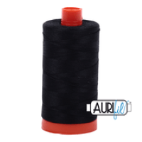 Aurifil 100% Cotton Thread 2692 Black, Bright Quilting