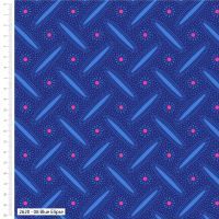 Craft Cotton Makoti Blue Elipse Fabric, Bright Quilting