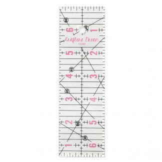 Crafters Dream 6.5" by 2" cutting Ruler, Bright Quilting