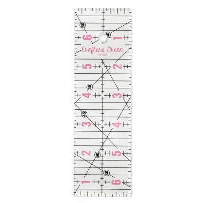 Crafters Dream 6.5" by 2" cutting Ruler, Bright Quilting