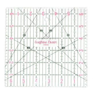 Crafters Dream 6.5" by 6.5" cutting square, Bright Quilting