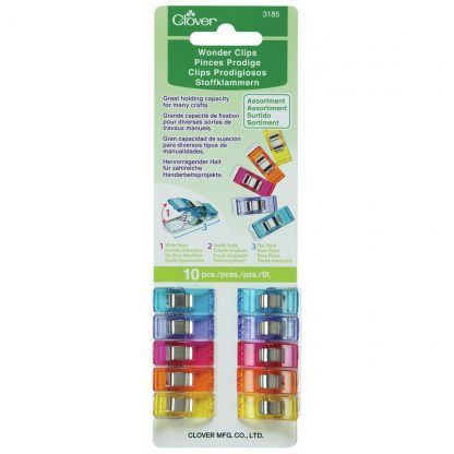 Clover 10 pack of Wonder Clips, Bright Quilting