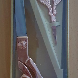 Rose Gold Scissor Gift Set 21.5cm Shears, 9.5cm Embroidery Scissors with Thimble and Pins Bright Quilting