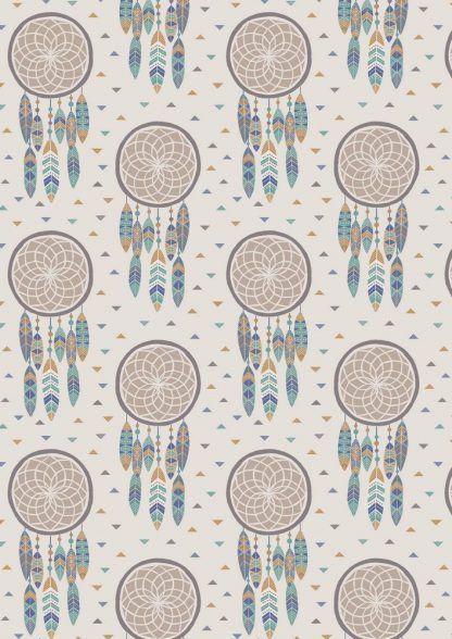 Lewis and Irene To Catch A Dream Dream Catchers on Cream Fabric Bright Quilting