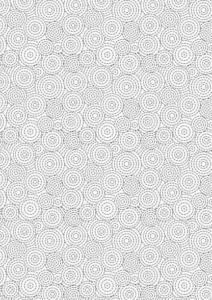 Lewis and Irene Geometrix Black Circles on White Fabric Bright Quilting