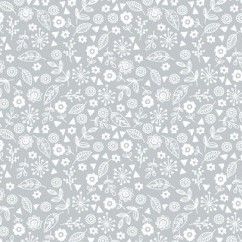 Makower Pewter on White Tone on Tone Doodle Ditzy fabric Bright Quilting