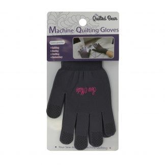 Quilted Bear Grip Tipped Machine Quilting Gloves Bright Quilting