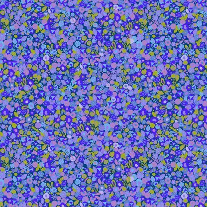 Alison Glass Sunprints 2021 fabrics Tuesday Hydrangea Blue Multicolour fabric Bright Quilting