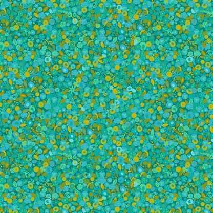 Alison Glass Sunprints 2021 fabrics Tuesday Lichen Turquoise Multicolour fabric Bright Quilting