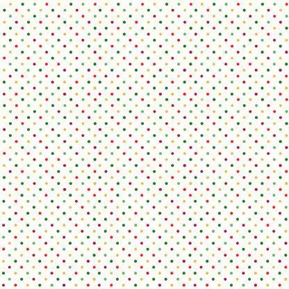 Makower Classic Foliage Multi Spot Light Cream background with multi coloured Spots Bright Quilting