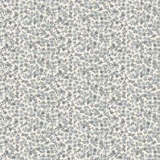 Makower Tranquillity Blossom Grey/White Background with Grey Flowers Bright Quilting