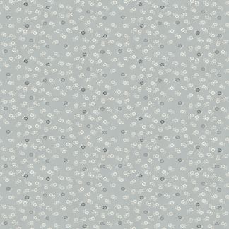 Makower Tranquillity Floret Grey Background with Grey Flowers Bright Quilting