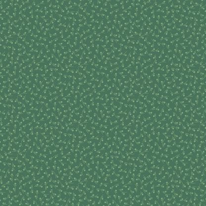 Andover Tonal Ditzy Forest Dark Green Background with Pale Green Ditzy pattern Bright Quilting