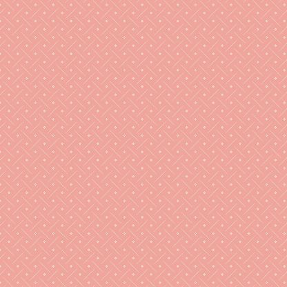 Andover Tonal Ditzy Rouge Pink Background with Off White Ditzy pattern Bright Quilting