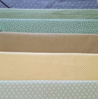 Andover Ditzy Tonal Forest Fabric Fat Quarter Bundle. Six different fabrics in shades of Green Bright Quilting