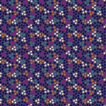 Makower Henna Star Lilac Bright Quilting