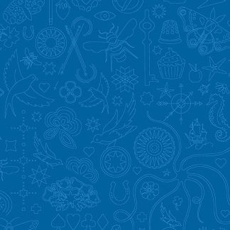 Alison Glass Luminance - Embroidery Royal Blue Bright Quilting
