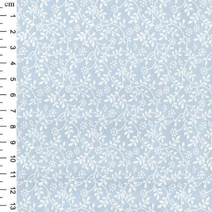 Floral Vine white on Light Grey Bright Quilting