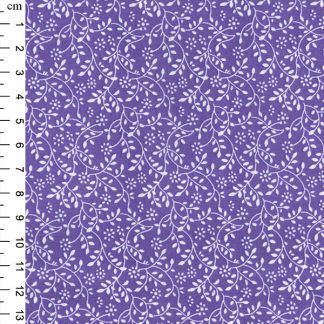 Floral Vine white on Lilac Bright Quilting
