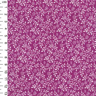 Floral Vine white on Purple/Pink Bright Quilting