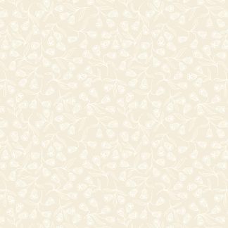 Lewis and Irene Tiny Tonals Bell Flowers Light Cream on Dark Cream Bright Quilting