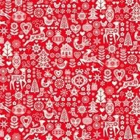 Makower Scandi 2023 Red Icons White icon on red background