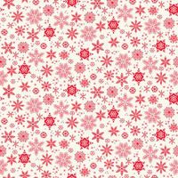 Makower Scandi 2023 Red snowflakes on a white background