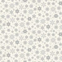 Makower Scandi 2023 Grey snowflakes on a white background