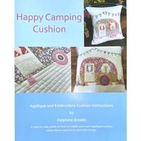 Delphine Brooks pattern - Happy Camping- appliqué cushion