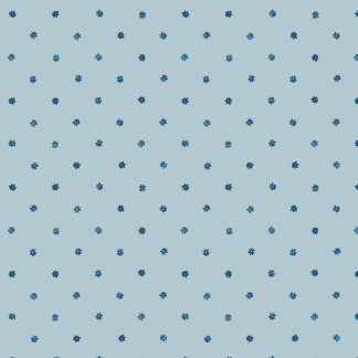 Lewis and Irene Brensham Blue small floral on light blue background Bright Quilting