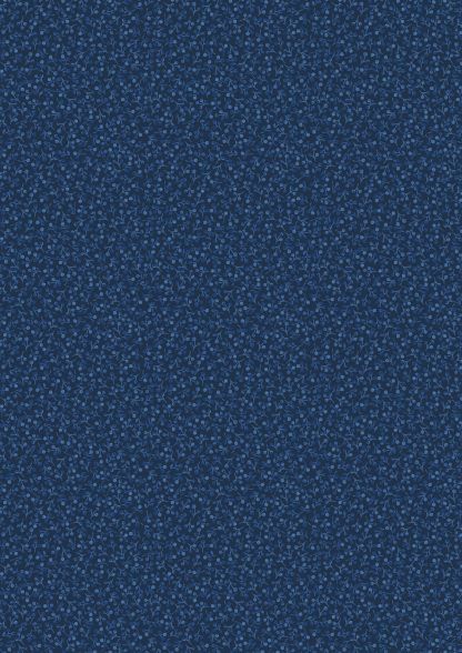 Lewis and Irene Brensham Tiny Blue Berry on dark blue background Bright Quilting