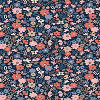 Lewis and Irene Grandma's Quilts Ditzy Floral on Dark Blue Bright Quilting