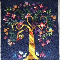 Delphine Brooks Tree of Life Quilt Pattern photos Bright Quilting