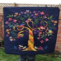 Delphine Brooks Tree of Life Quilt Pattern Photos Bright Quilting