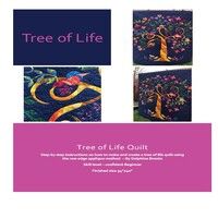 Delphine Brooks Tree of Life Quilt Pattern Cover Bright Quilting
