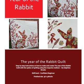 Delphine Brooks Year of the Rabbit Pattern Cover Bright Quilting