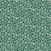 Green background with white Scandi Hearts